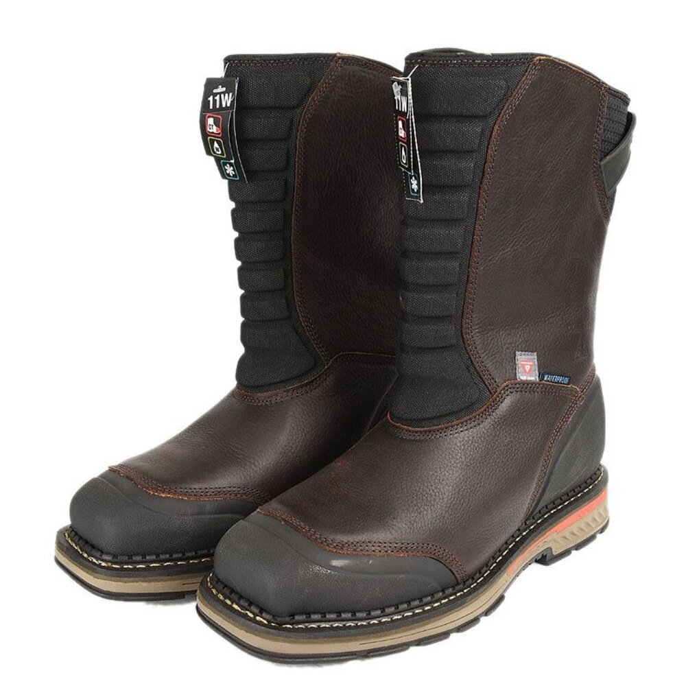 CODY JAMES Mens Brown Leather Pull-on Insulated Composite Toe Work Boots 11 EE